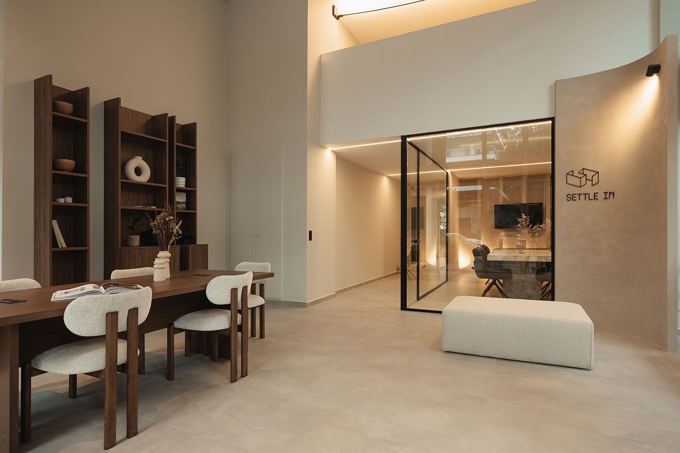 "Settle-In", σύγχρονος co-working χώρος σε υφιστάμενο ισόγειο κτίριο με πατάρι