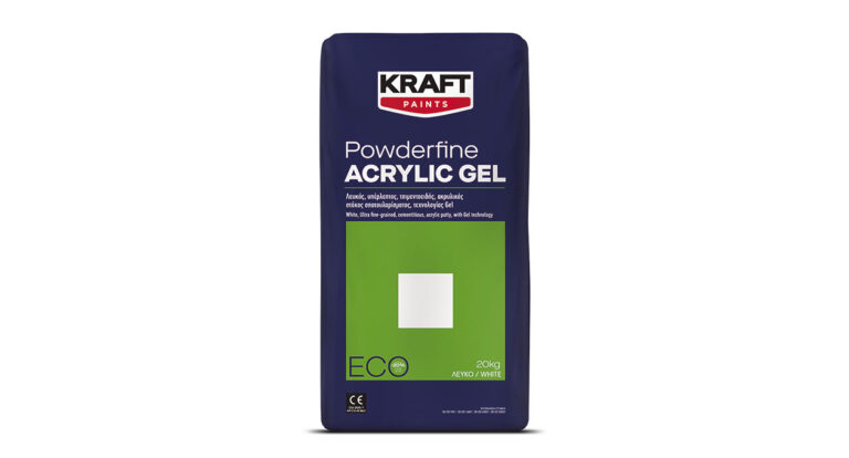 PowderFine Acrylic Gel Eco:Λευκός, υπέρλεπτος, ακρυλικός στόκος σπατουλαρίσματος, τεχνολογίας GEL